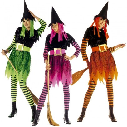 Funky Witch Hexenkostüm in 3 Farben