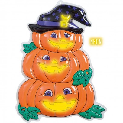 Halloween Deko-Neonkürbis Trio