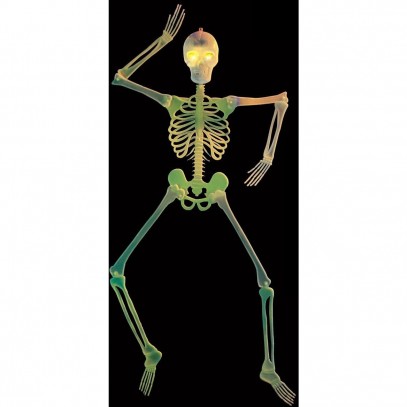 Halloween Neon-Skelett 150cm