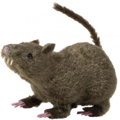 Haarige Deko-Ratte 21cm