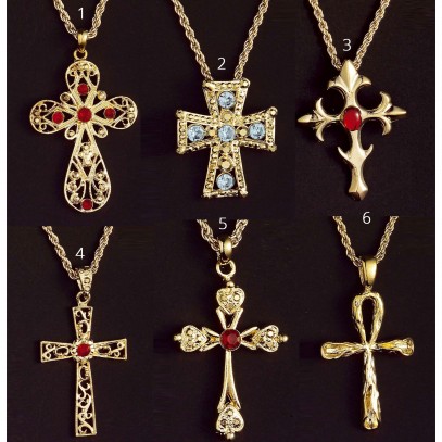 Halskette mit Kreuz-Anhänger in 6 Styles 