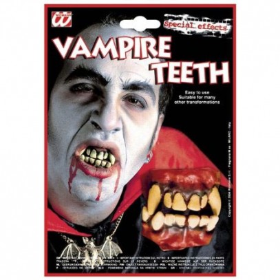 Gelbliche Vampir Zähne - Gebiss