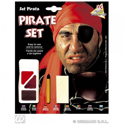 Klassisches Piraten Schminkset mit Augenklappe