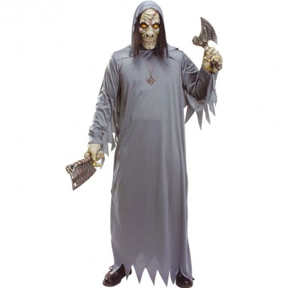 Zombie Kostüm Deluxe mit Kapuze und Händen