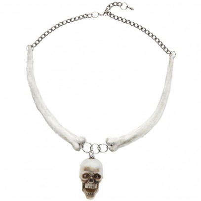 Knochen Halskette mit Totenkopf 1