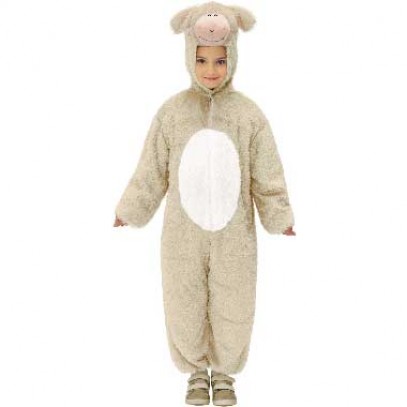Plüschiges Lamm Kostüm für Kinder