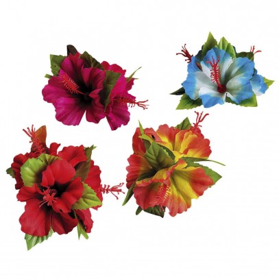 Haarspange mit Hibiskusblüten in 4 Farben