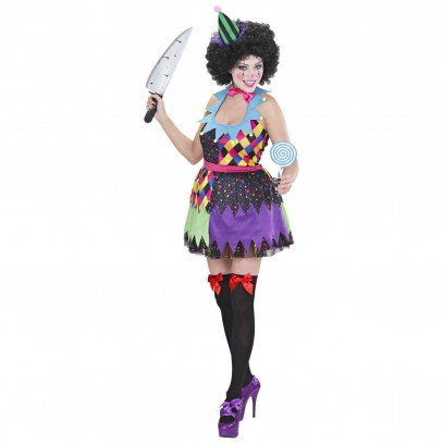 Psycho Clown Kostüm für Damen