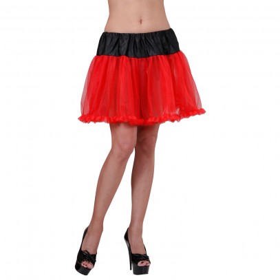 Petticoat Unterziehrock schwarz-rot