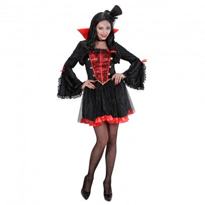Gotische Vampir-Lady Samt-Kostüm