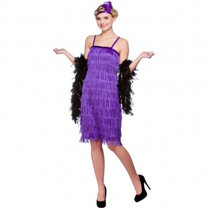 20's Audrey Flapper Lady Kostüm violett 1
