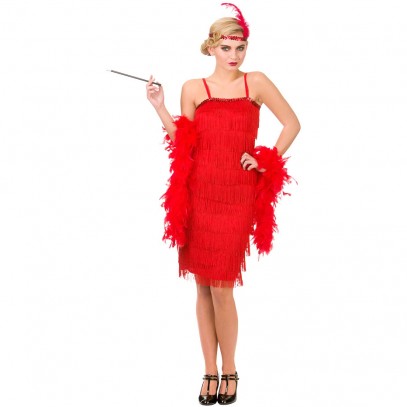 20's Nancy Flapper Lady Kostüm rot