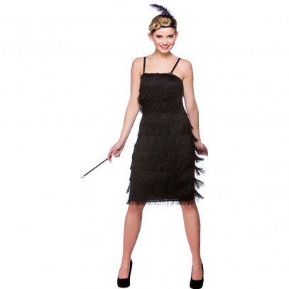 20's Shirley Flapper Lady Kostüm schwarz 1