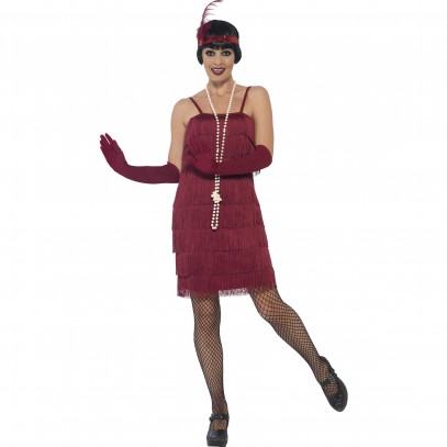 20er Jahre Marta Flapper Kostüm rot
