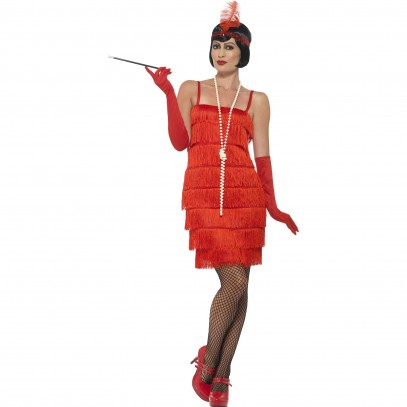 20er Jahre Marta Marie Flapper Kostüm rot