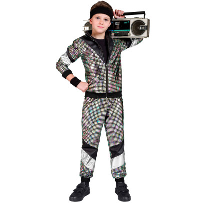 80er Jahre Disco Trainingsanzug für Kinder