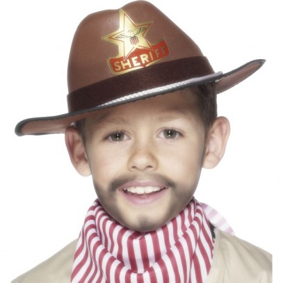 Cowboy Hut mit Sheriff-Abzeichen 