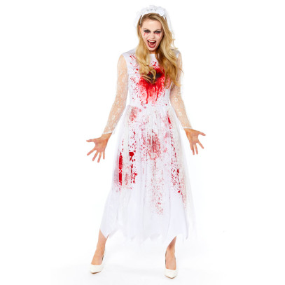 Blutige Zombie Braut Damenkostüm