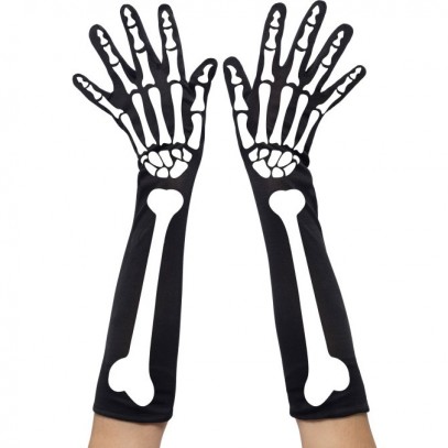 Lange Skelett Handschuhe