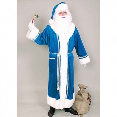 Blauer Weihnachtsmannmantel Kostüm