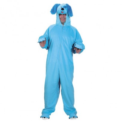 Overall blauer Hund Kostüm für Herren