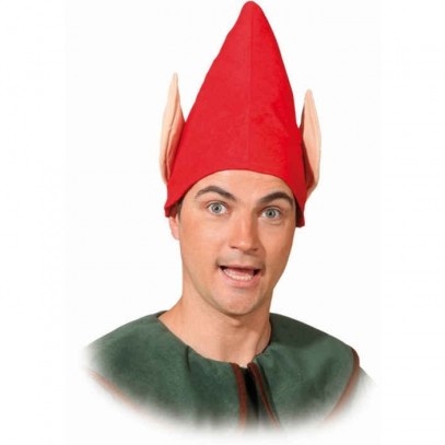 Kobold Mütze mit Ohren in rot