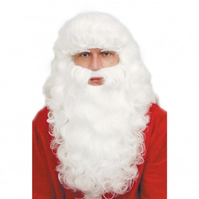 Sankt Nikolaus Perücken-Set mit Bart und Augenbrauen