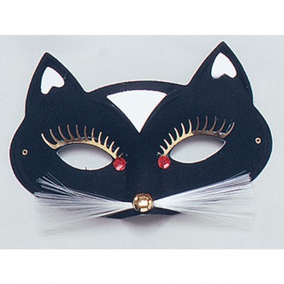 Black Cat Kitty Katzen Maske