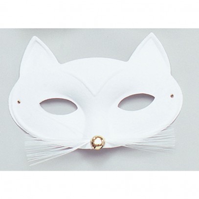 White Kitty Katzen Maske