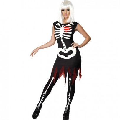 Sexy Halloween Skelett Damenkostüm