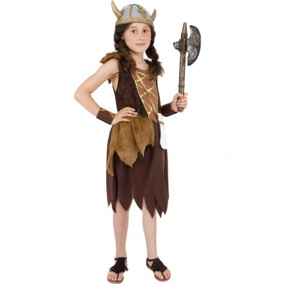 Wikinger Krieger Kostüm für Mädchen