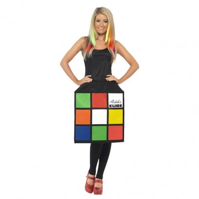 Rubik 3D Zauberwürfel Kostüm für Damen