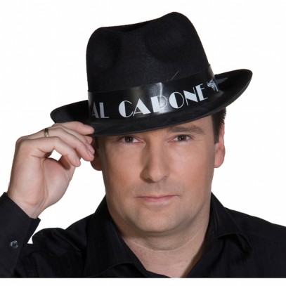 Al Capone Gangster Hut schwarz 