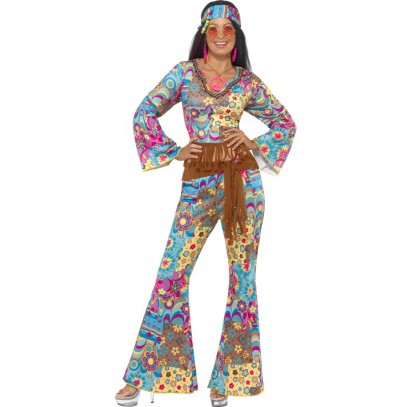 Flower-Power Hippie Lady Kostüm 1