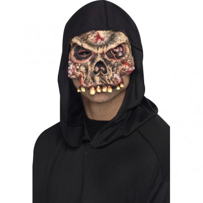 Skelett-Zombie Halbgesicht Maske