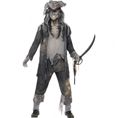 WIM 08605 Kinder Kostüm Pirat Geisterschiff Piratin Zombie Untote Ghostship 