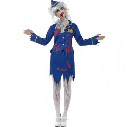 Zombie Stewardess Kostüm 1