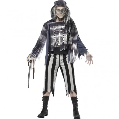 Captain Skeleton Piraten Kostüm