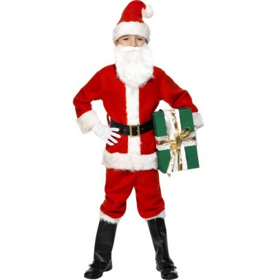 Junior Weihnachtsmann Kostüm Deluxe 1