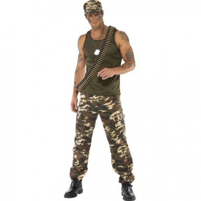Camouflage Kampfsoldat Kostüm 1
