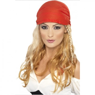 Piraten Prinzessin Perücke mit Kopftuch