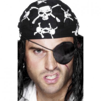Satin Piraten-Augenklappe Deluxe