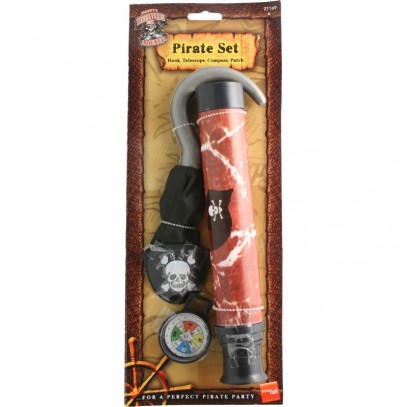Piraten-Accessoire-Set mit Kompass