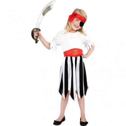 Piraten Kostüm für Mädchen 2-teilig