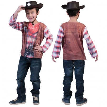 Sheriff Shirt mit 3D Effekt für Kinder