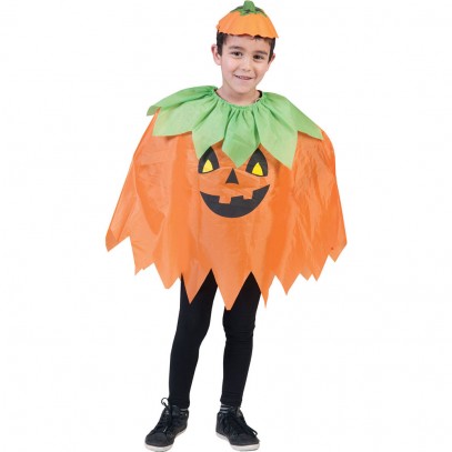 Funny Pumpkin Kürbis Cape für Kinder