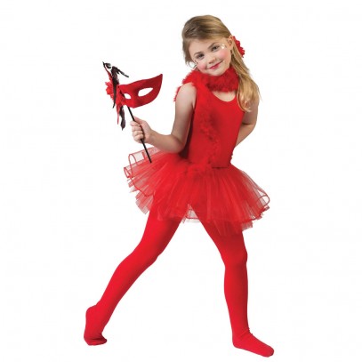 Klassisches Ballerina Kleid Kinderkostüm rot
