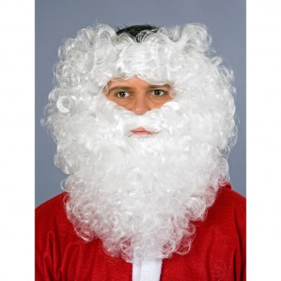 Weihnachtsmann Bart mit Stirnperücke