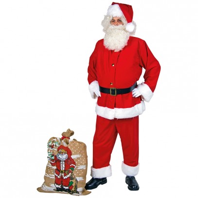 Santa Claus Nikolaus Kostüm Samt