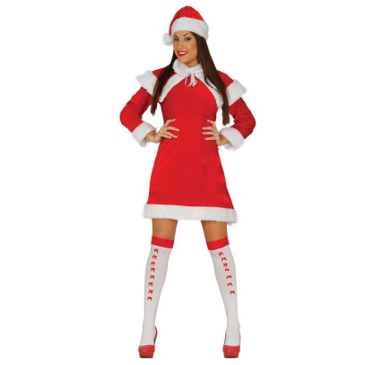Santa Girl Plüsch Kostüm für Damen